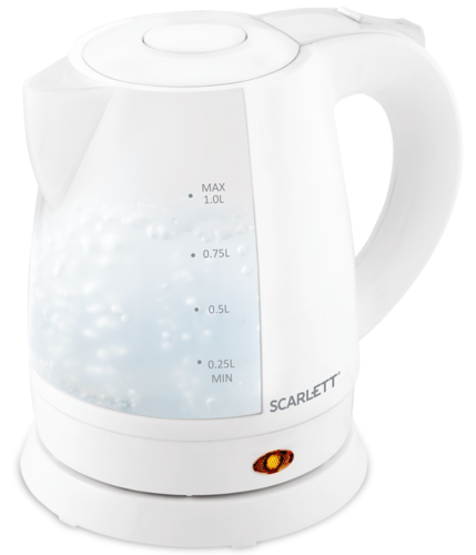 Чайник Scarlett SC-EK18P40 1л. 1600Вт белый (пластик) фото
