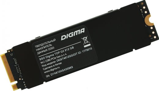 Жесткий диск SSD M.2 Digma512Gb (DGST4512GG33T) фото