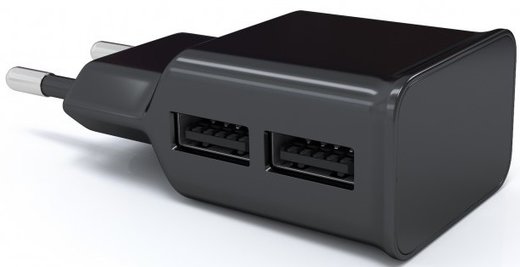 СЗУ адаптер 2 USB (модель NT-2A), 2.1A черный, Redline фото