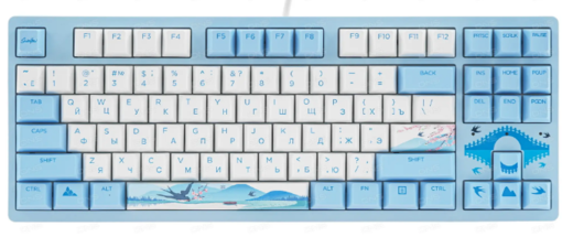 Механическая клавиатура Dareu A87L Swallow, голубой (Eng/Rus) фото