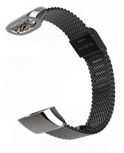Ремешок для браслета Mijobs для Huawei Sport Band 2/pro/B29/B19, нержавеющая сталь, черный, серебряный замок фото