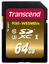Карта памяти Transcend SDXC Ultimate Class 10 UHS-I U3 (95/85MB/s) 64GB фото