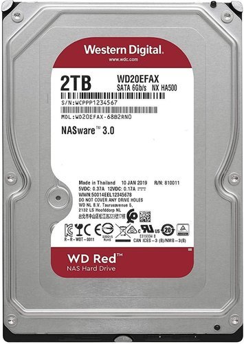 Жесткий диск HDD 3.5" WD Red 2Tb (WD20EFAX) фото