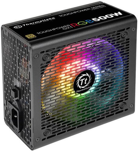 Блок питания Thermaltake ATX 500W Toughpower GX1 RGB 80+ gold (24+4+4pin) APFC 120mm fan color LED 6xSATA RTL фото