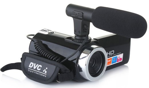 Видеокамера DC888 с микрофоном и объективом фото