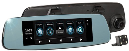Видеорегистратор RECXON AutoSmart Lite (7.84", 1+8Gb, Android 5.0, 3G, Wi-Fi, GPS, BT) - 3G зеркало-регистратор АвтоСмарт фото