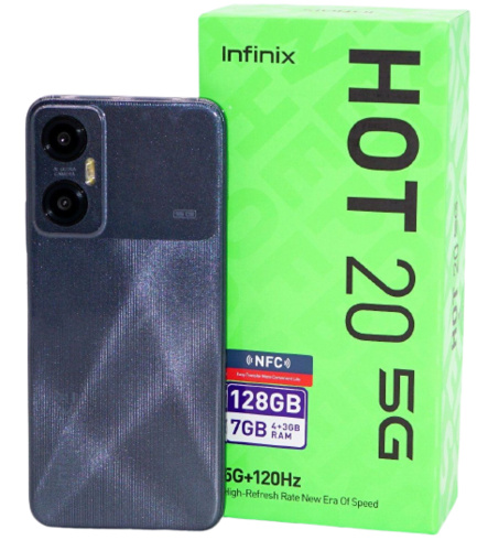Смартфон Infinix Hot 20 6/128Gb Черный фото
