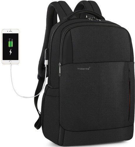 Рюкзак Tigernu для ноутбука 15.6", водонепроницаемый, черный фото