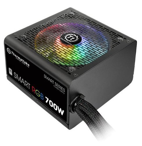 Блок питания Thermaltake ATX 700W Smart RGB 700 80+ (24+4+4pin) APFC 120mm fan color LED 6xSATA RTL фото