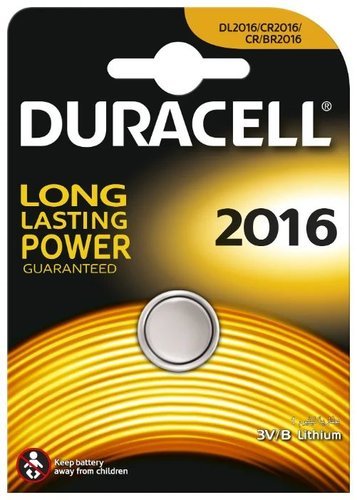 Батарейка литиевая DURACELL CR2016 дисковая 3В фото