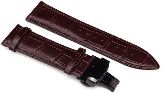 Кожаный ремешок Bakeey для часов, 22-24 мм, коричневый/черный фото