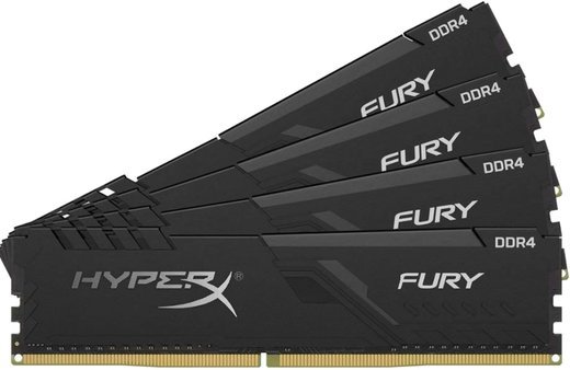 Память оперативная DDR4 64Gb (4x16Gb) Kingston HyperX Fury 3466MHz CL17 (HX434C17FB4K4/64) фото