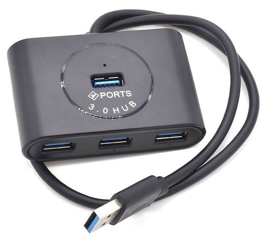 USB-концентратор для компьютера, 4-порта USB 3.0, черный фото