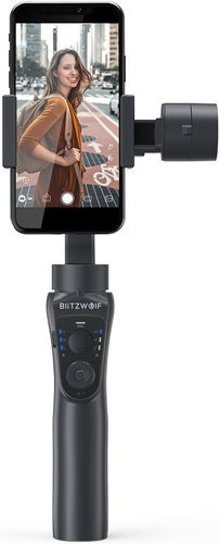 Стабилизатор BlitzWolf BW-BS14, 3-осевой, для мобильных телефонов, черный фото