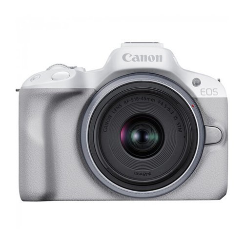 Беззеркальный фотоаппарат Canon EOS R50 Kit RF-S 18-45mm IS STM белый фото