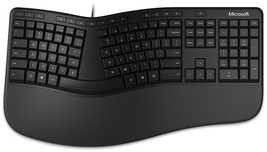 Клавиатура Microsoft Ergonomic, черный фото