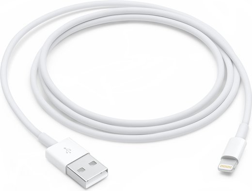 Кабель Apple USB-Lightning 1m MQUE2ZM/A, белый фото