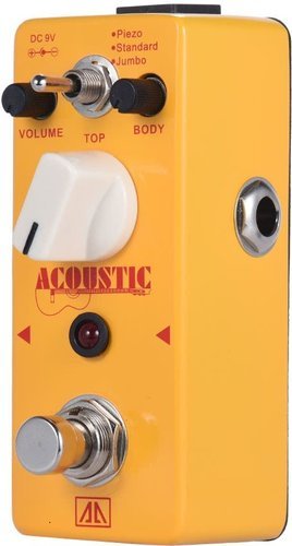 Гитарная педаль эффектов Aroma AAS-5 иммитация акустической гитары, оранжевый фото