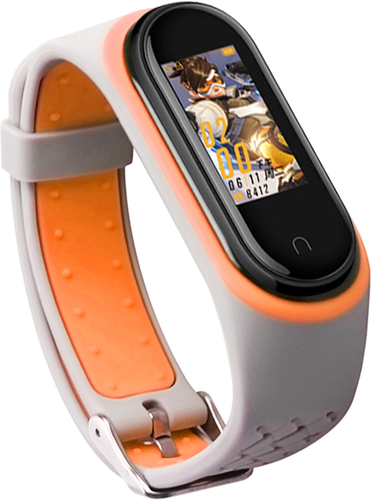 Силиконовый ремешок Bakeey для Xiaomi Mi Band 4&3 Smart Watch, оранжево-белый фото