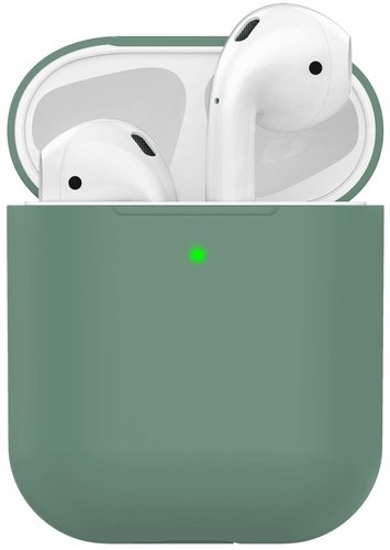 Чехол силиконовый Deppa Ultra Slim для наушников Apple AirPods 1/2, зеленый фото