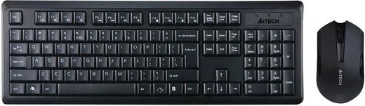 Беспроводная клавиатура + мышь A4Tech V-Track 4200N, черный фото
