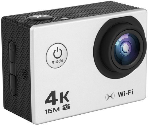 Экшн-камера 4K 30FPS 16MP Ультра HD WiFi 2.4G, серебро фото