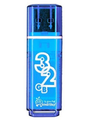 Флеш-накопитель Smartbuy Glossy series 32GB Blue, синий фото