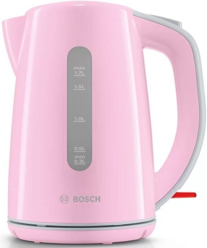 Чайник электрический Bosch TWK7500K 1.7л. 2200Вт розовый/серый (корпус: пластик) фото