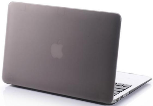 Матовый защитный чехол для ноутбука Apple MacBook Retina 12" в твердом переплете, серый фото