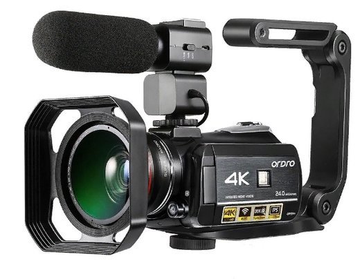 Видеокамера ORDRO AC3 4K WiFi Цифровая, с держателем фото