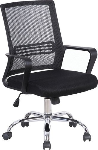 Кресло BRABIX Daily MG-317, с подлокотниками, хром, черное, 531833 фото