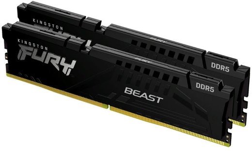 Память оперативная DDR5 32Gb (2x16Gb) Kingston Fury Beast 5200Mhz CL40 (KF552C40BBK2-32) фото