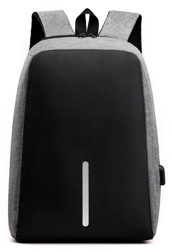Рюкзак для ноутбука с USB портом, светло-серый фото