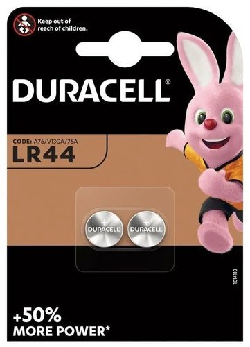 Батарейка щелочная Duracell LR44 1.5В блистер 2 шт фото