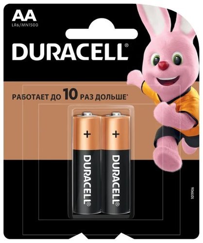 Батарейка щелочная Duracell LR6 (AA) 1.5В блистер 2шт фото