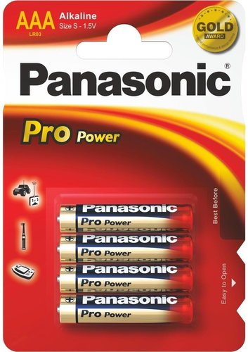 Батарейки Panasonic LR03XEG/4BP RU AAA щелочные Pro Power в блистере 4шт фото
