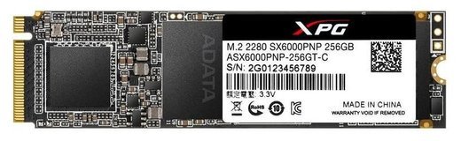 Жесткий диск SSD M.2 A-Data XPG SX6000 Pro 256Gb (ASX6000PNP-256GT-C) фото