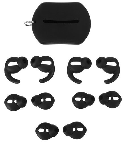 Чехол силиконовый, для хранения 5 пар наушников, черный фото