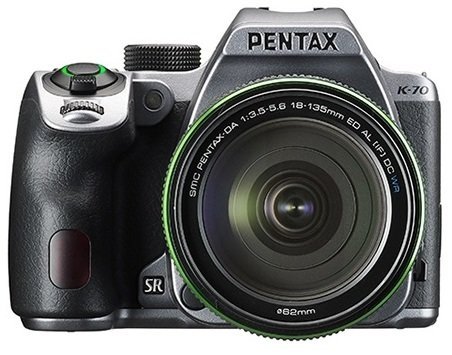 Зеркальный фотоаппарат PENTAX K-70 + обьектив DA 18-135WR silky silver фото