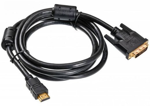 Кабель Buro HDMI (m) - DVI-D (m) 1,8м. Gold фото