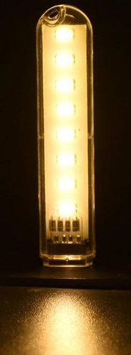 Светодиодная лампа DC 5V 8 LED, желтый фото