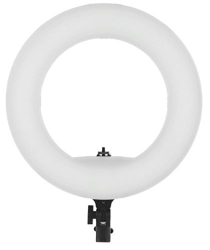 Кольцевая лампа LED Ring Light 192 шт светодиодов 3200K до 5500K 38W, EU вилка, черный фото