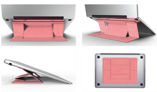 Универсальная регулируемая подставка для ноутбука, розовый фото