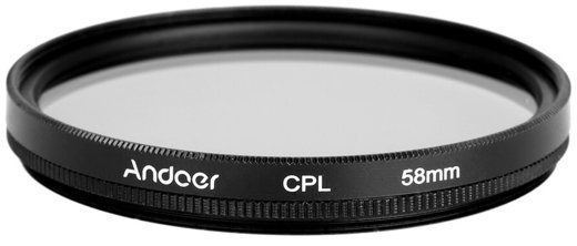 Фильтр поляризационный Andoer 58mm CPL для Canon Nikon Sony DSLR фото