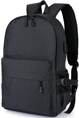 Рюкзак для ноутбука с USB зарядкой, черный фото