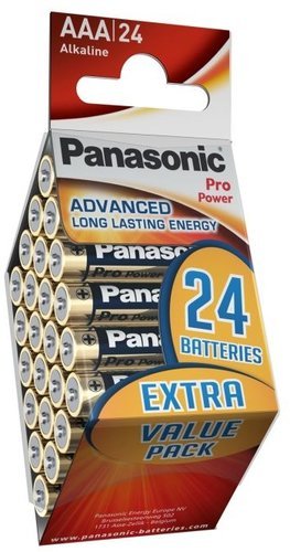Батарейки Panasonic LR03XEG/24PD AAA щелочные Pro Power multi pack в блистере 24шт фото