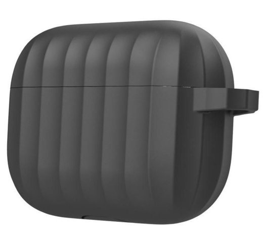 Защитный чехол Dirose для наушников Apple Airpods 3 / Airpods Pro, силиконовый, черный фото