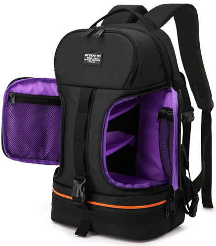 Рюкзак для Canon для Nikon DSLR камеры для ноутбука, фиолетовый фото