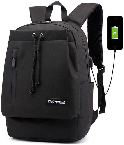 Рюкзак с USB-портом для ноутбука, черный фото