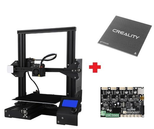 3D принтер Creality 3D Ender-3Xs с платформой со стеклянной пластиной и тихой материнской платой, оранжевый фото